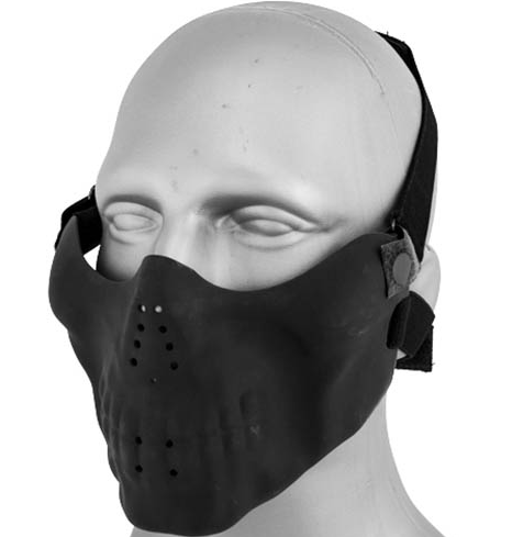 Emerson Half Face Skull Mask (Black) - Airsoft-Guns
